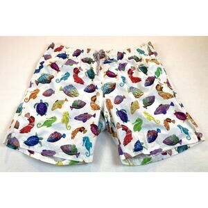 Swim Trunks Shorts Sealife Fish Pattern NWT Michael's XXL
